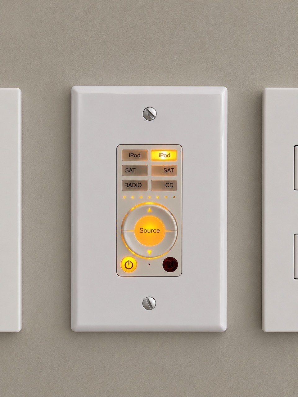 Wall-mounted keypad used as a control interface in a residential technology system