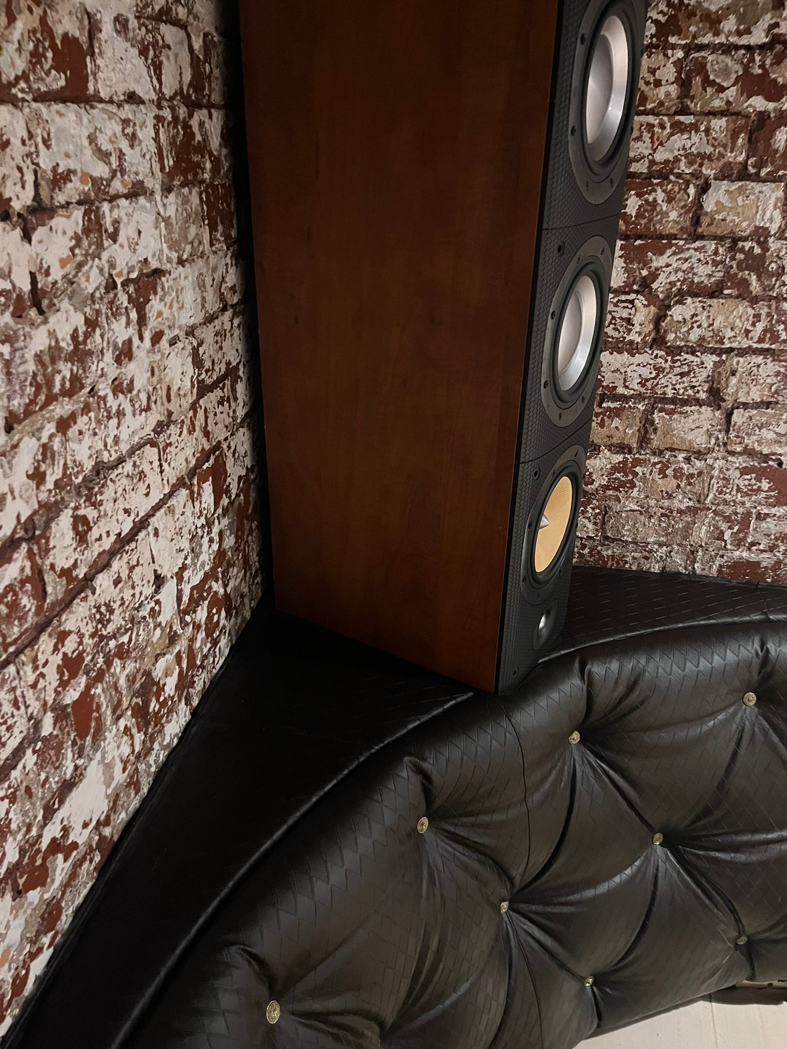 Bowers and Wilkins speakers positioned during audio planning in a custom entertainment room
