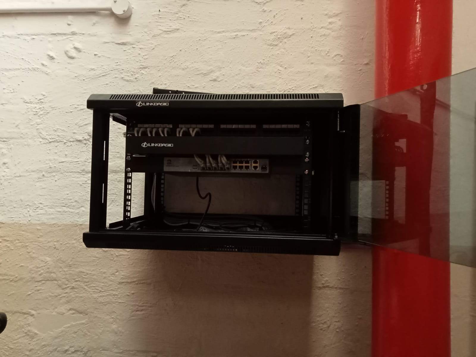 Commercial CCTV rack and cabinet work where industrial service windows need planning
