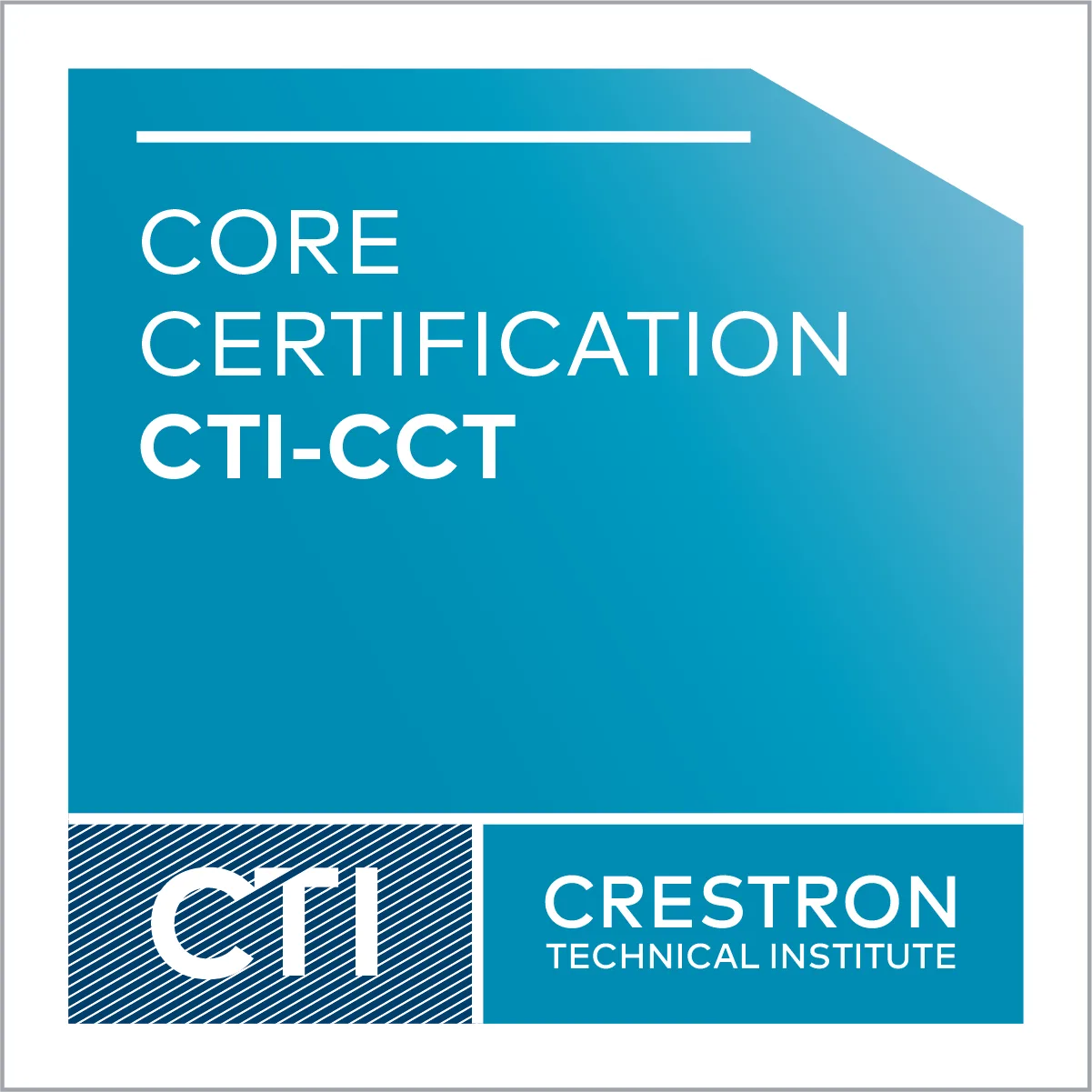 Crestron Technical Institute CTI-CCT Core Certification badge