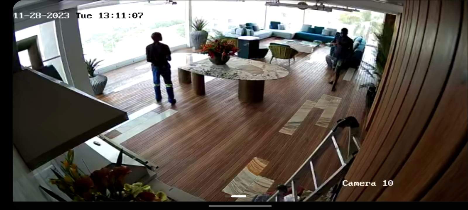 CCTV dome camera installed to cover a specific security area