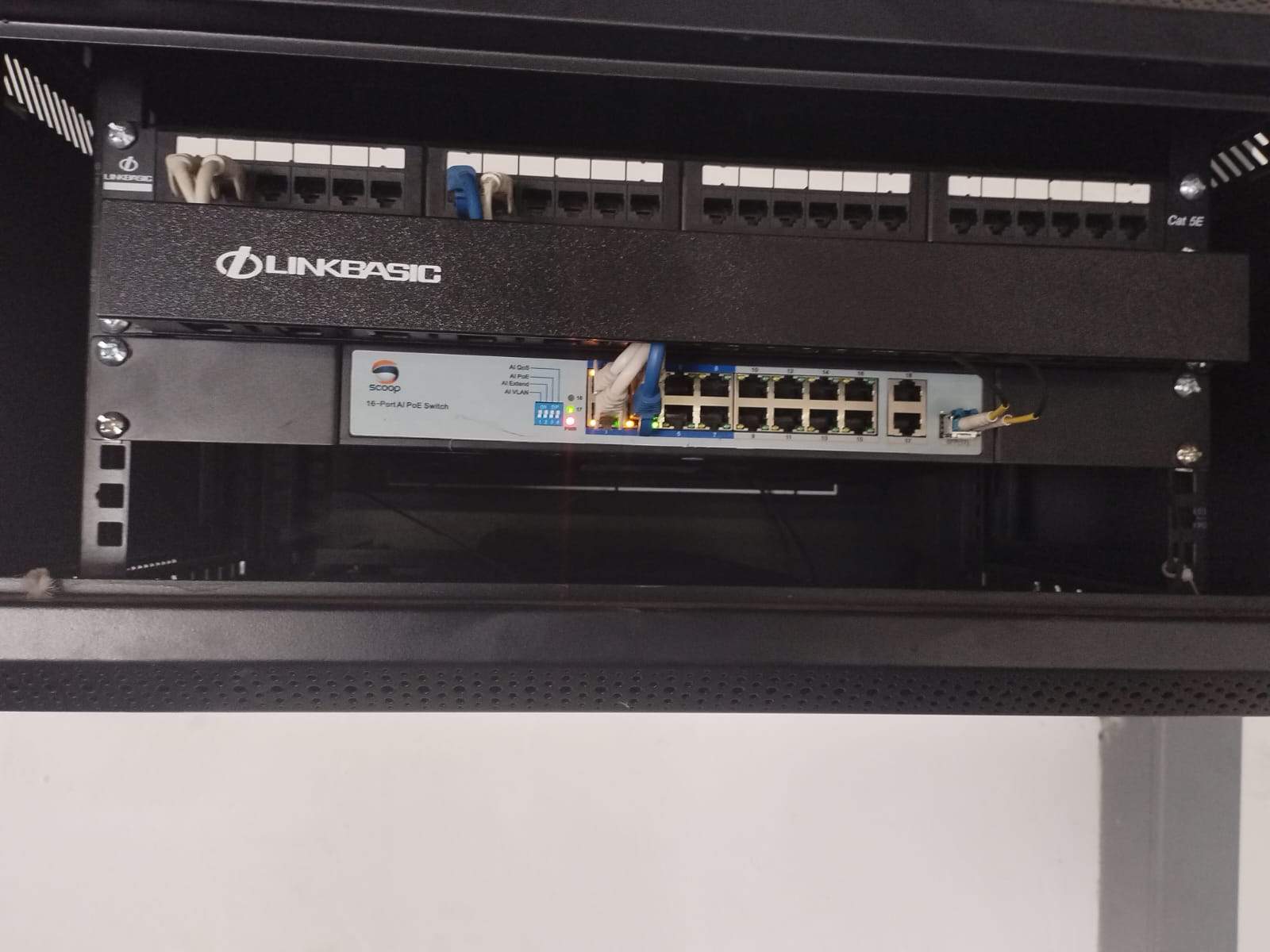 Low-voltage cabling prepared for access control and security infrastructure