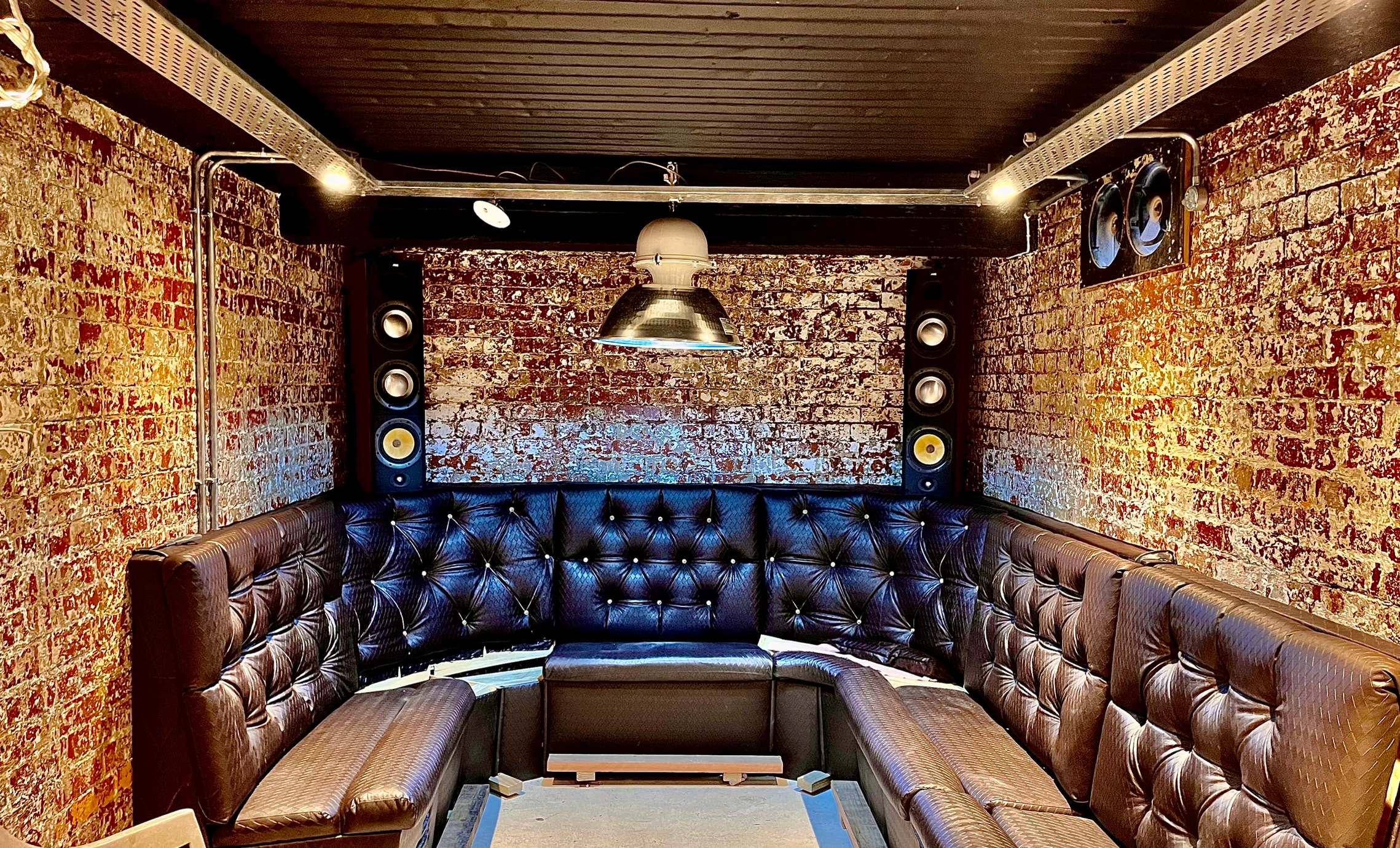DG Technologies heritage entertainment room build detail: Couch Area Taking Shape