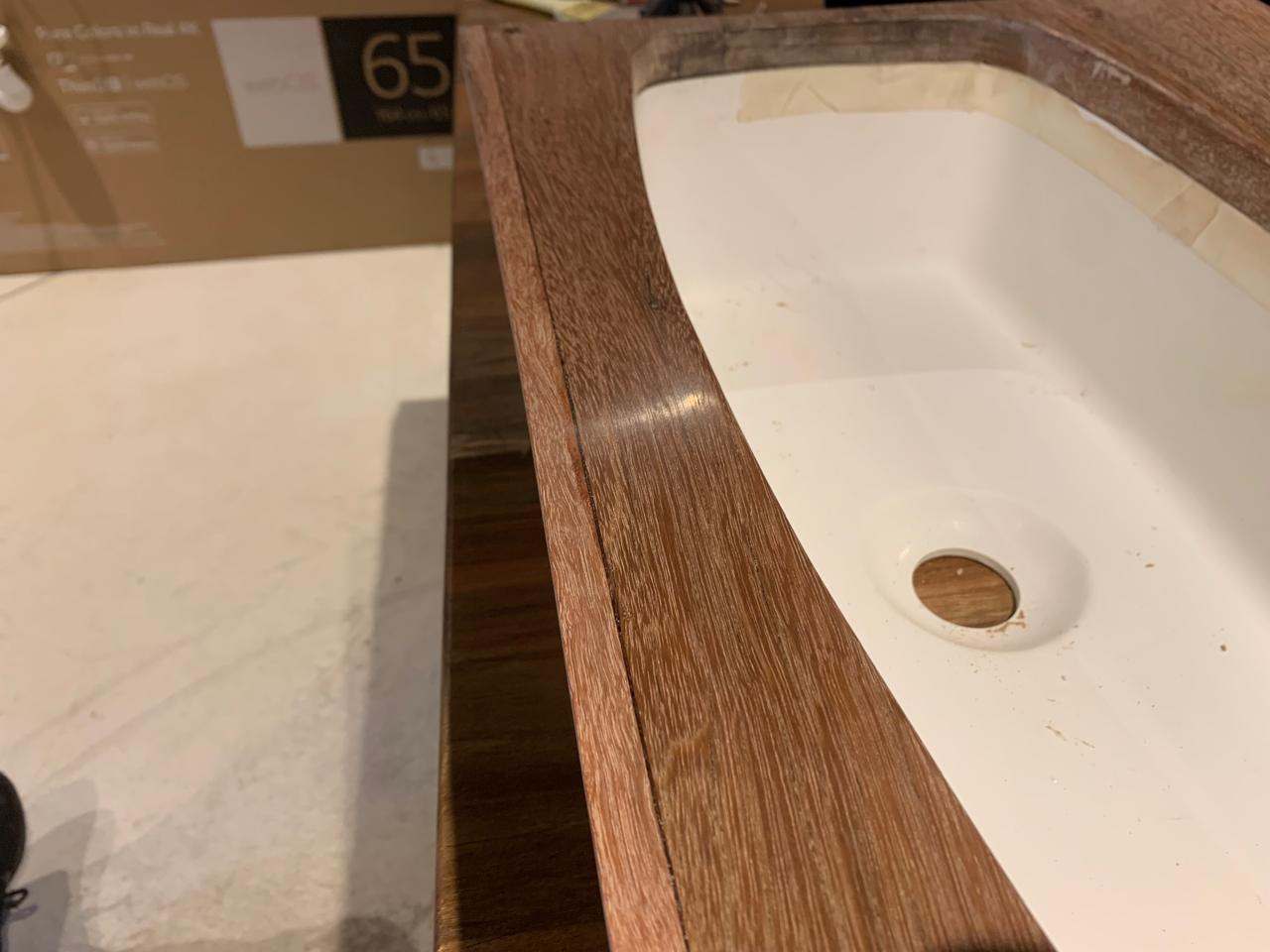 DG Technologies heritage entertainment room build detail: Hidden Sink Open