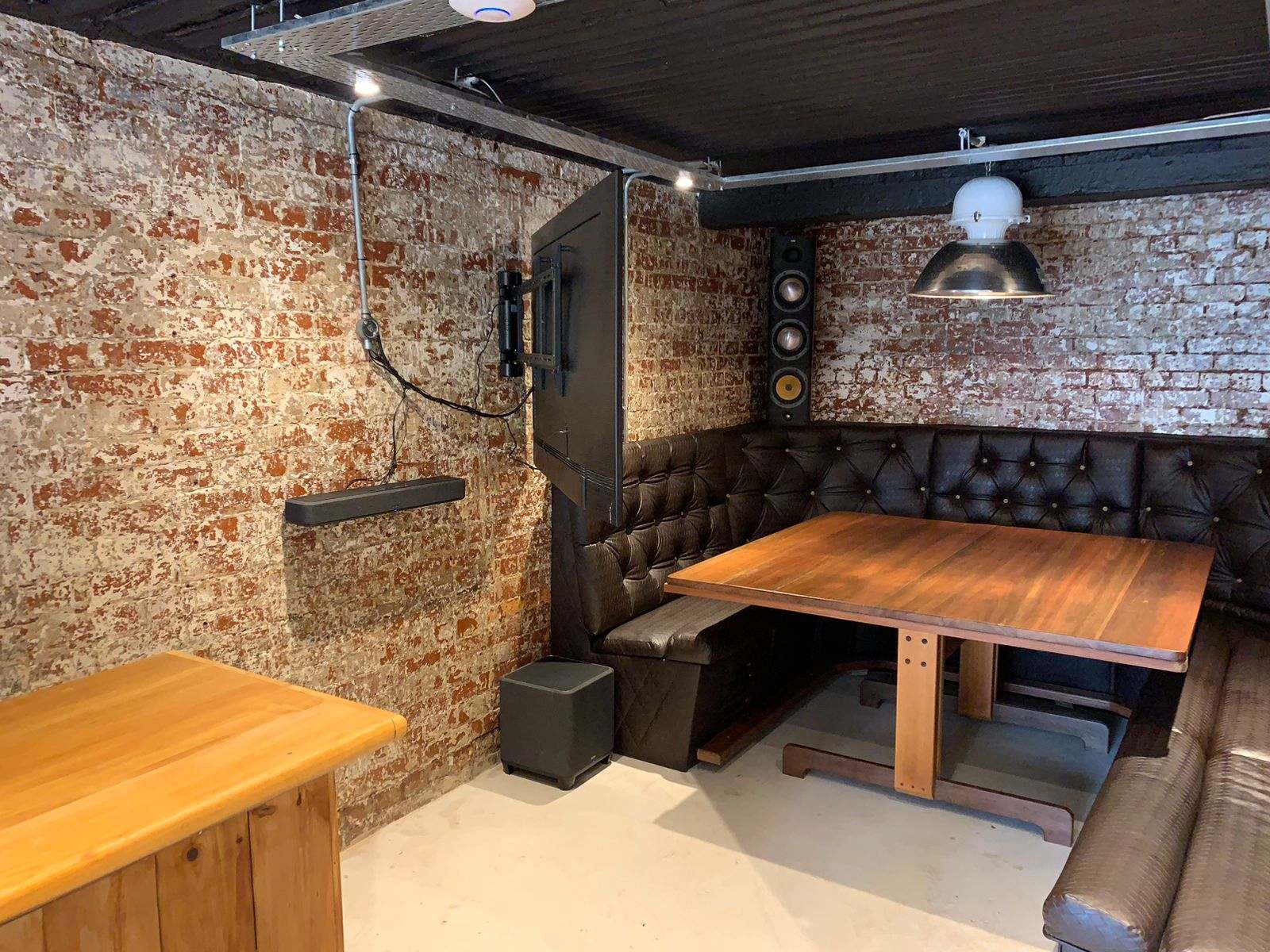 DG Technologies heritage entertainment room build detail: Motorised TV Bracket