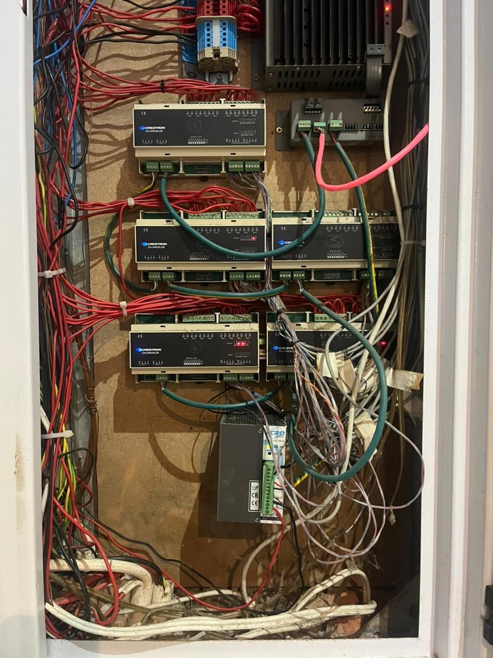 Legacy Crestron lighting control DB before professional cleanup