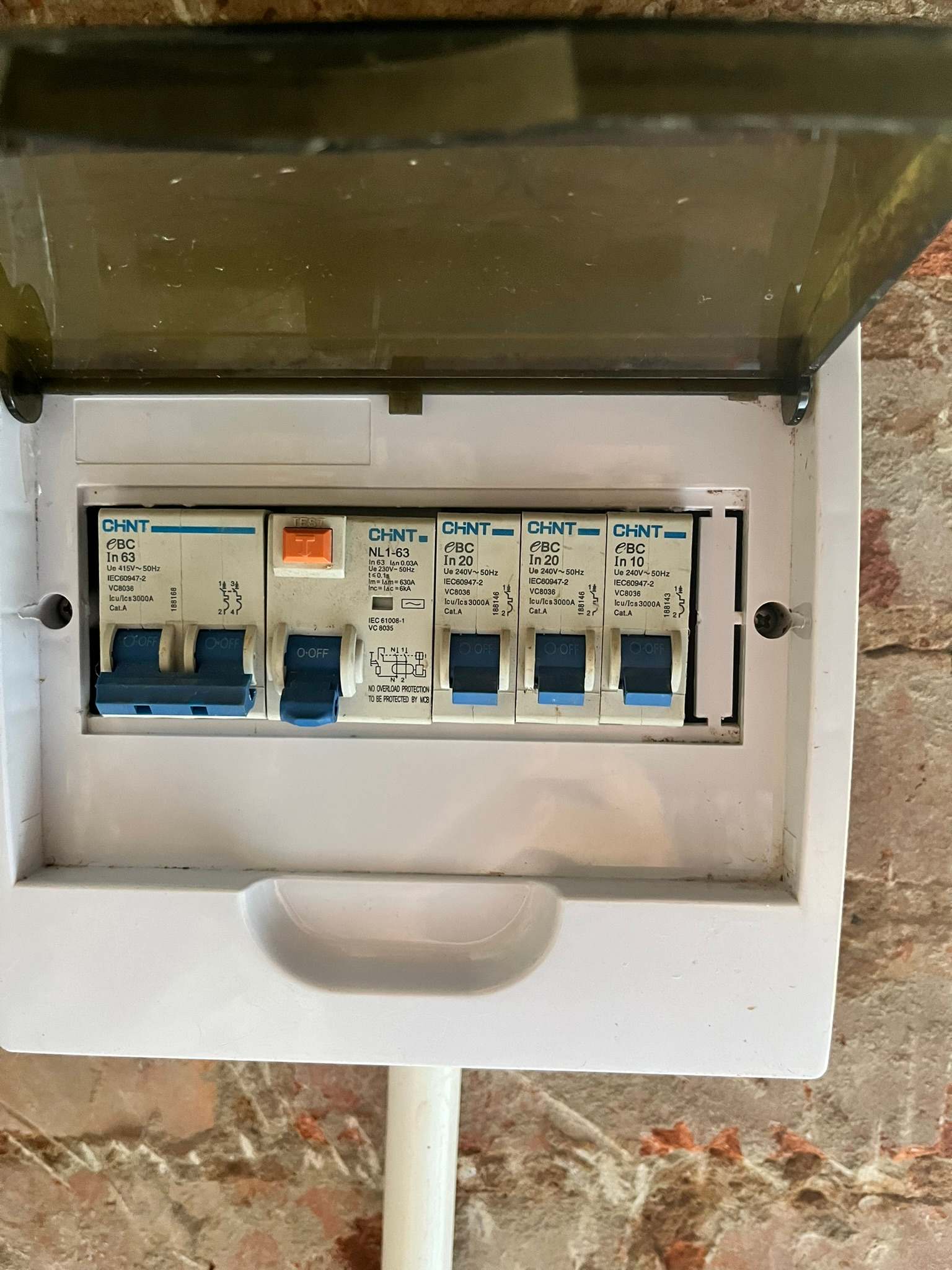 DG Technologies heritage entertainment room build detail: Lighting Distribution Board Before Upgrade