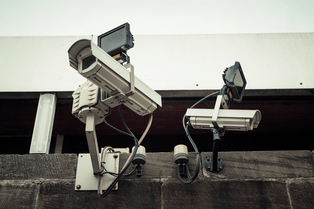 External CCTV cameras mounted on a wall for residential and commercial security