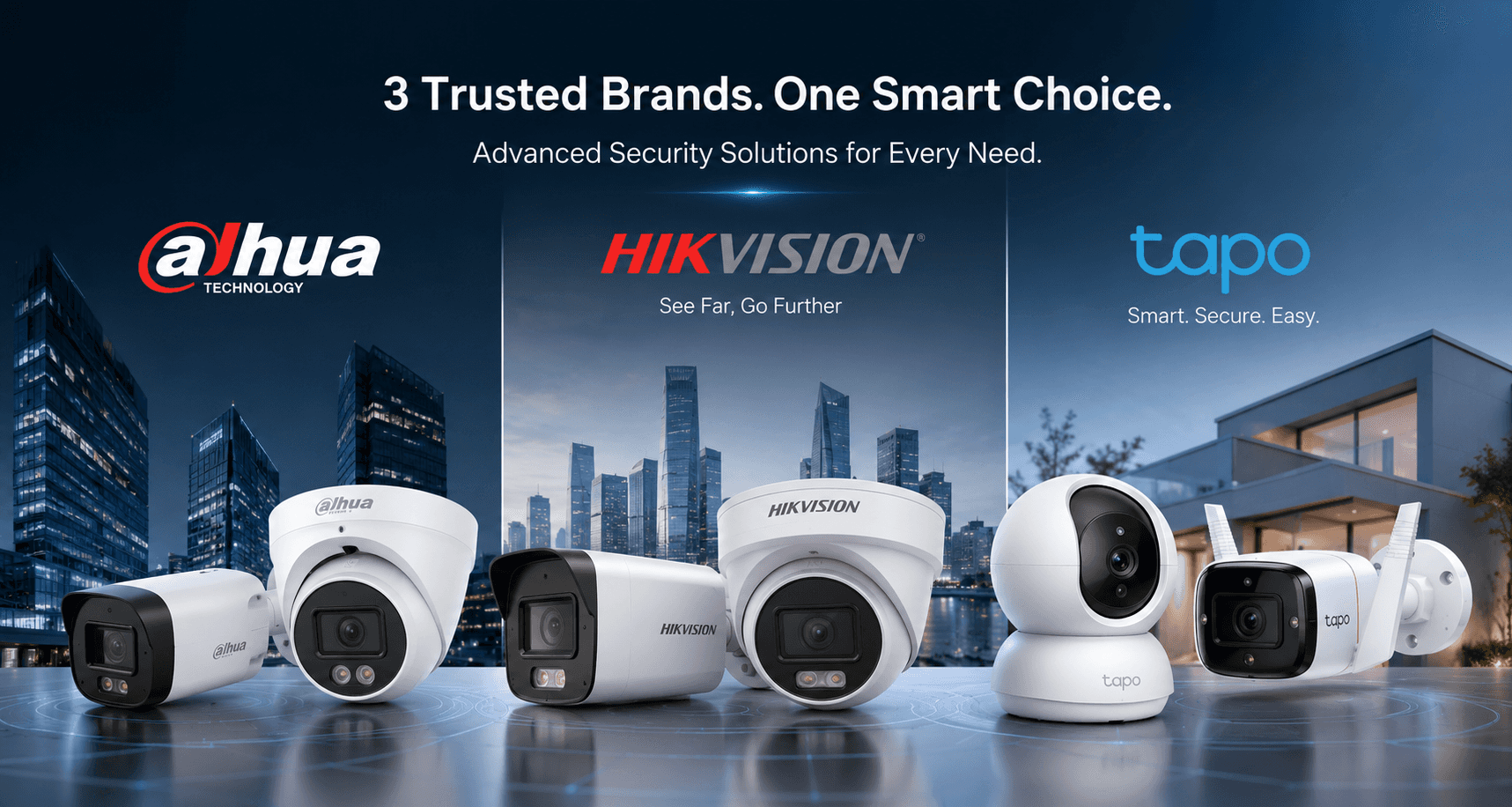 Tapo, Hikvision and Dahua CCTV camera brand comparison