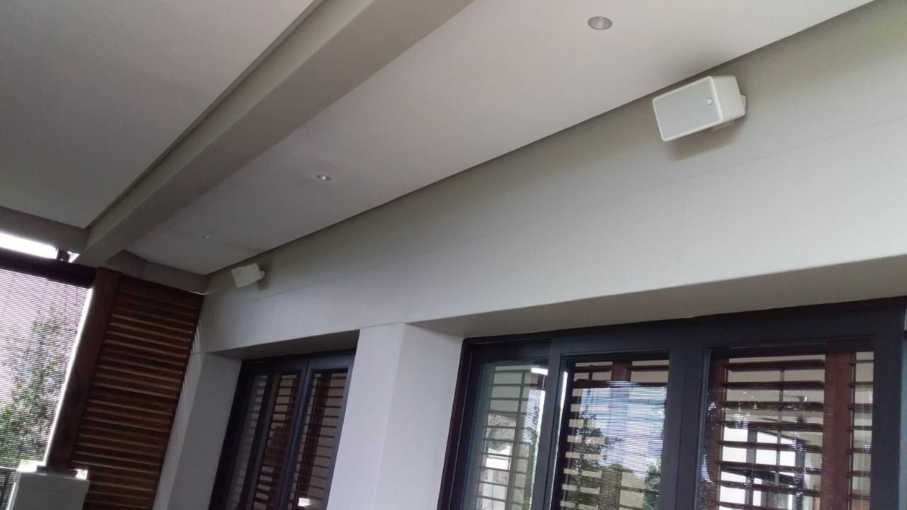 Outdoor speakers fitted for a Zimbali home
