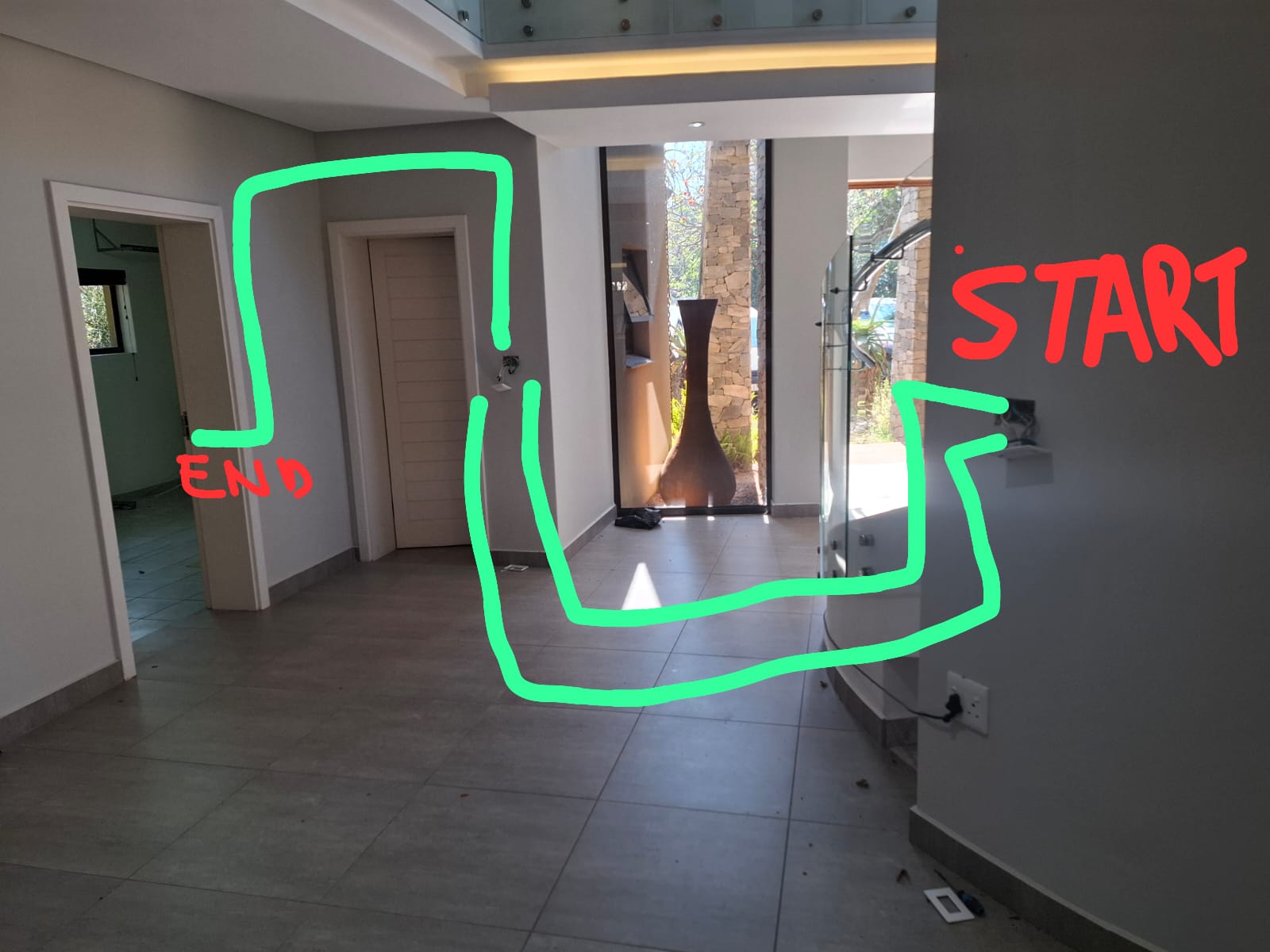 Home automation takeover route markup used to understand existing cabling
