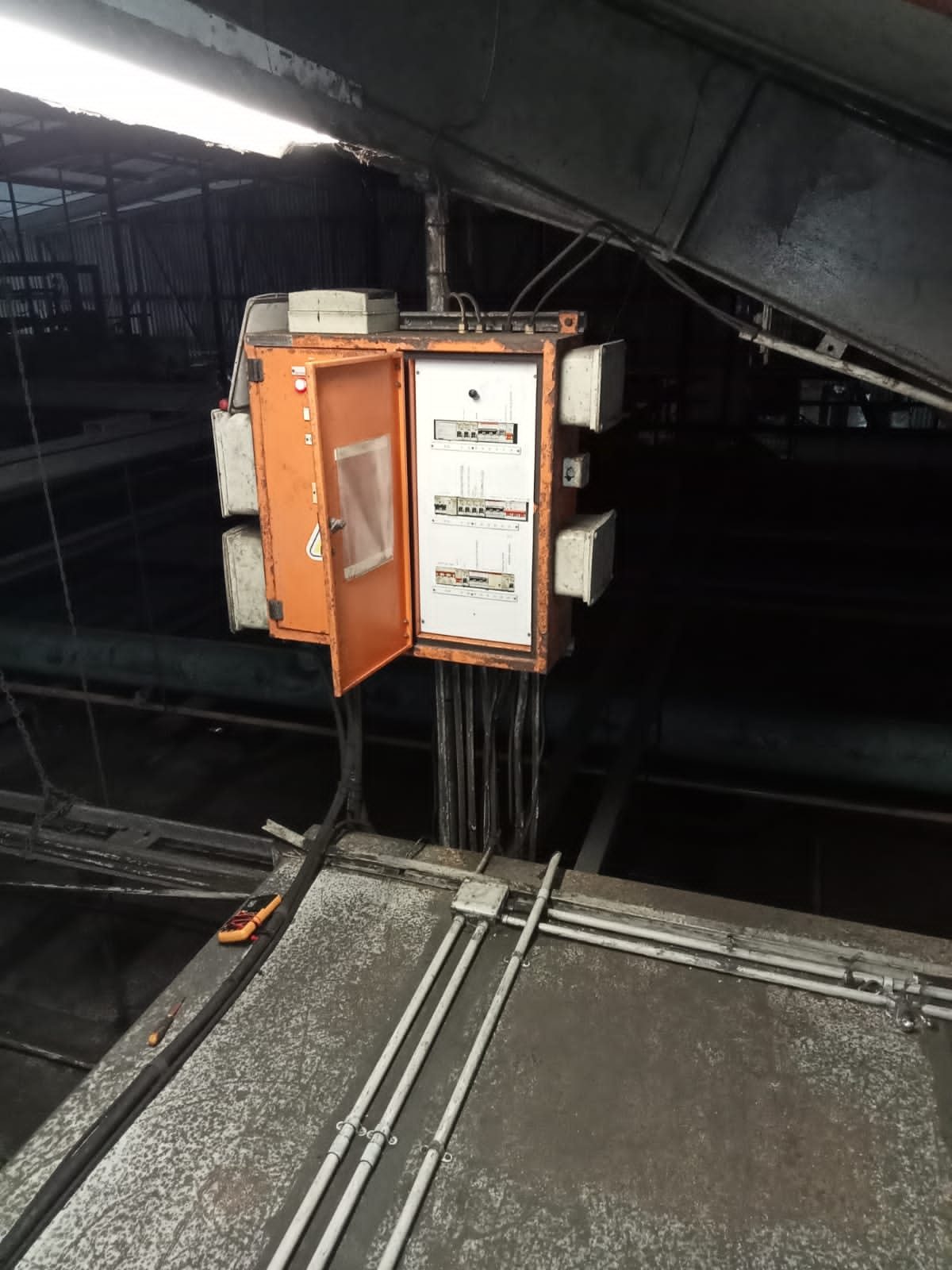 crestron industrial job take over from previous contractor commersial DB on roof of building