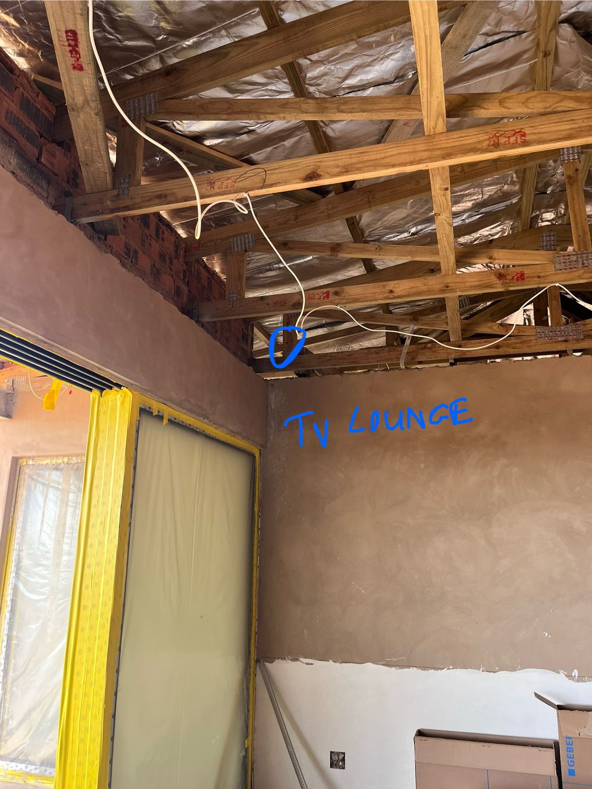 Wi-Fi access point position being planned before ceiling finishes