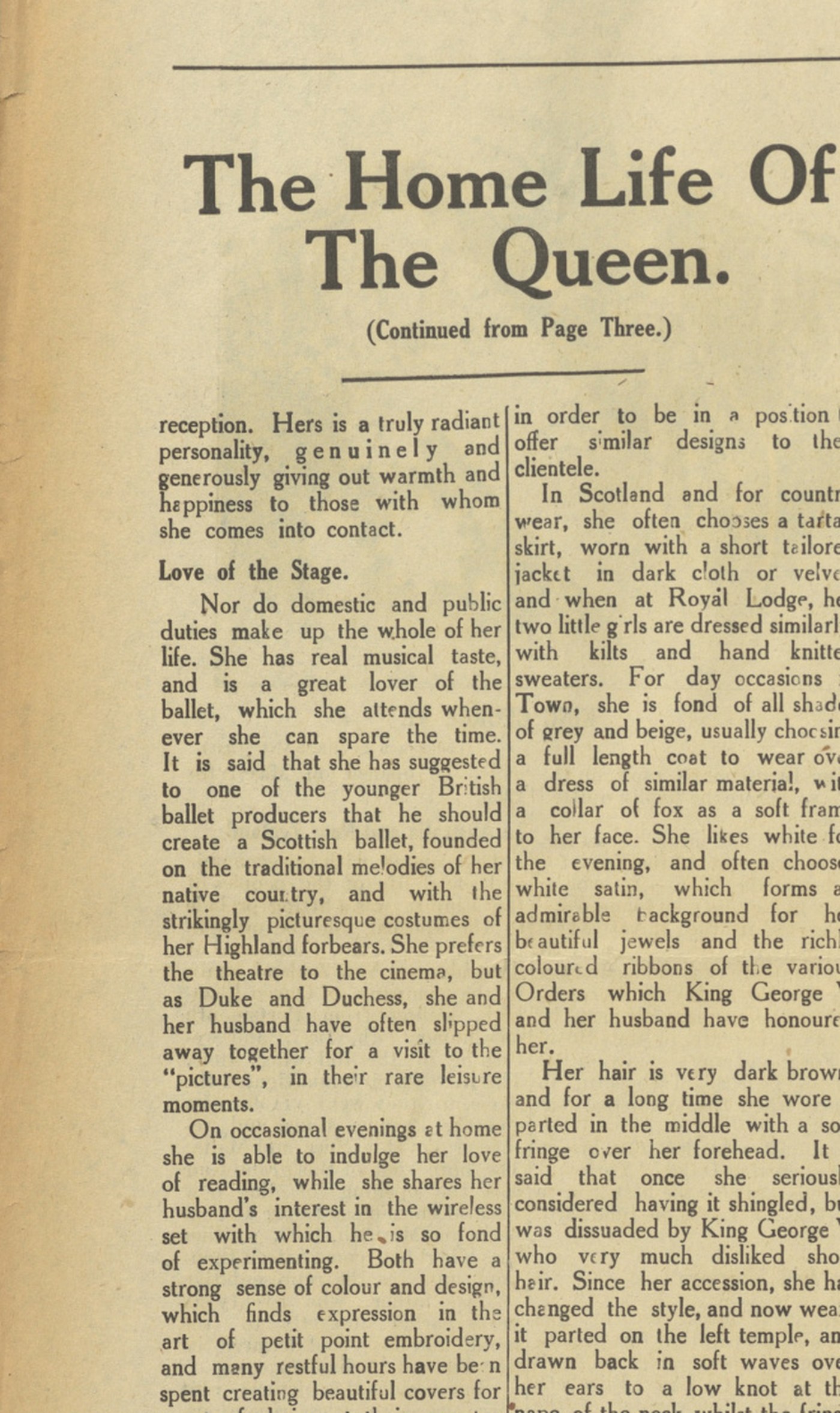 Historical 1937 Ilanga page showing domestic home-life context from the wireless era